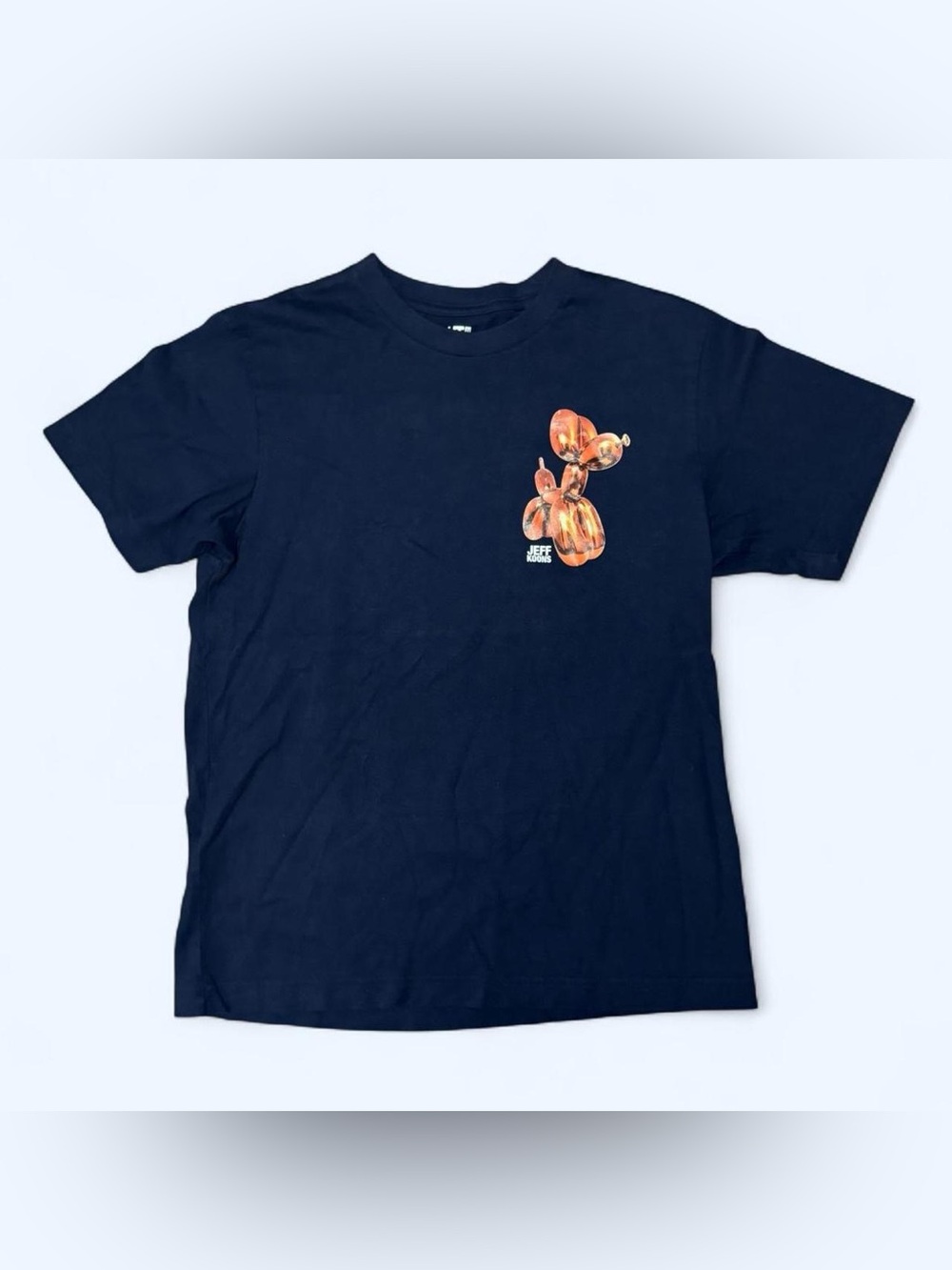 Uniqlo Dark Blue Tee with Orange Balloon Dog Print